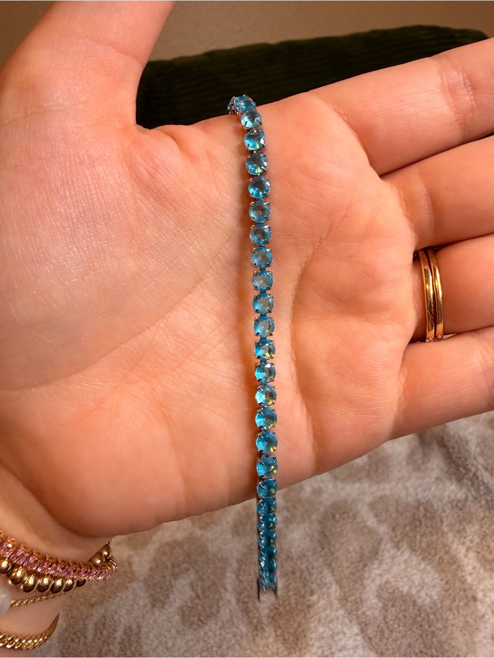 Blue Tennis Bracelet